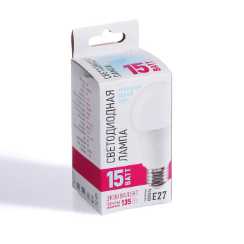 Лампа светодиодная ОНЛАЙТ PROMO, Е27, груша А60, 15 Вт, 1350 Лм, 4000 К, нейтральный белый