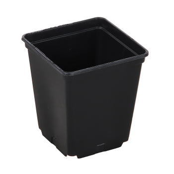 Набор горшков для рассады пластм. (0,25л *12шт) квадратный черный А5520чр (Ангора)  *1/160