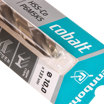 Сверло по металлу10,00*133/87мм HSS-Co P6M5К5 (1шт) блистер арт.668100 COBALT RENNBOHR *6/32/192