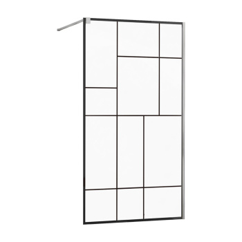 Перегородка душевая 100х195 см Verner Sanitary Ware W03, 8 мм, стекло прозрачное