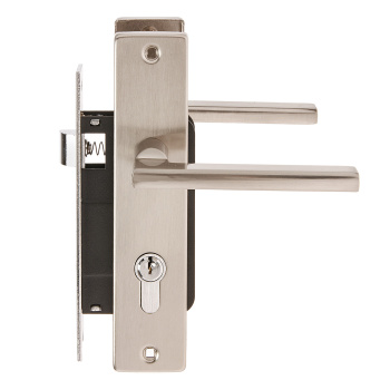 Замок врезной 61,5мм никель матовый 708К Нора-М *1/12