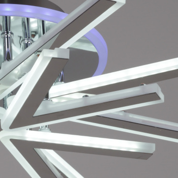 Светильник потолочный светодиодный 09824-3.3-4+4C CR (RGB)  LED 111W 3000-6000К ПДУ+диммер S=20м2 *1