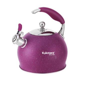 Чайник нерж. со свистком 3,0л д/ИНДУКЦ плит "Mystery" Ч-02 "Kukmara" *1/6