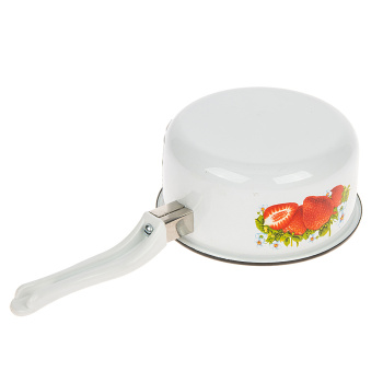 Кастрюля эмалированная 0,6л d120мм Дл.пл.ручка, крышка с пл.р., с Деколью С-1605П/4 *1/6 Кастрюля эмалированная 0,6л d120мм Дл.пл.ручка, крышка с пл.р., с Деколью С-1605П/4 *1/6