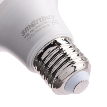 Лампа светодиодная Smartbuy, Е27, груша A60, 11 Вт, 850 Лм, 3000 К, теплый белый