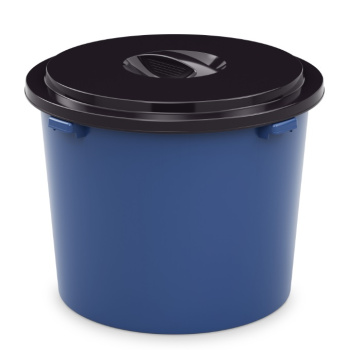 Бочка-Бак пластм.550л с крышкой d1090мм выс.850мм Синий М7572 (ЗПИ "Альтернатива") *1