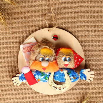 Оберег - панно «Неразлучники», 10х11х3 см, микс 465346