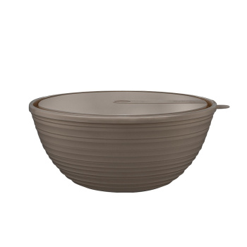 Салатник пластм. "Cardamom" 4,1л d253мм с крышкой Миндаль SE400511105 ("Sugar Spice") *1/15