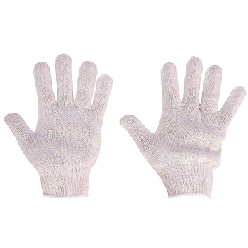 Перчатки ХБ б/покр 10кл (5 нитей) 40гр бел *10/300 Перчатки ХБ б/покр 10кл (5 нитей) 40гр бел *10/300