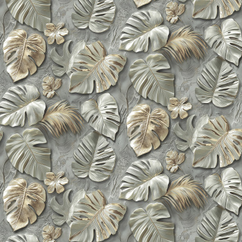 Обои  флиз Victoria Stenova Madeira  (сер./зел.) 585553 1.06*10м *6