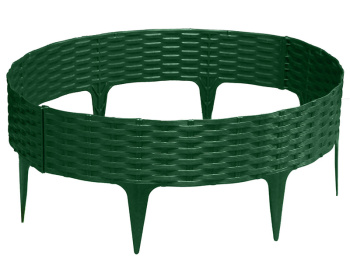 Бордюр садовый "Ротанг" пласт. выс.9см дл.3,2 м Хаки 4 шт/комплект Б-10/9 4  (Протэкт) *1/14 Бордюр садовый "Ротанг" пласт. выс.9см дл.3,2 м Хаки 4 шт/комплект Б-10/9 4  (Протэкт) *1/14