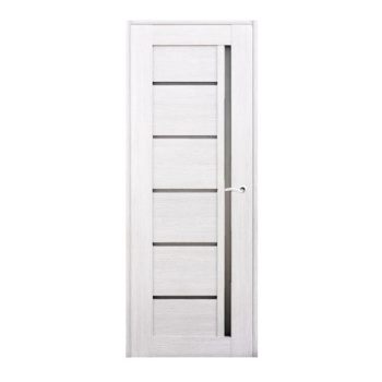 Дверное полотно остекленное 2000х800х36 мм BROZEX-WOOD Comfort-6, лиственница беленая 3D