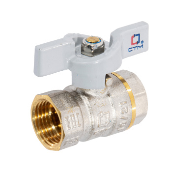 Кран шаровый 1/2" (Ø15) М/М бабочка СТМ (СТАНДАРТ) CWFFB012 *1/25/200