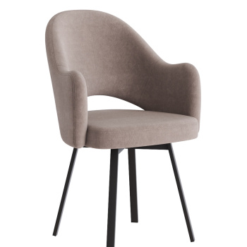 Стул АВИНЬОН 400x380xh930 Парма 1004 Какао+металл.каркас фантом Белый *4