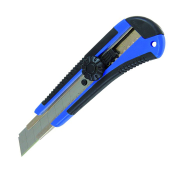 Нож строительный 18мм корпус двухкомпонентный направл.металл фикс. винт (2701007) T4P *1/12/144