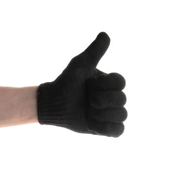 Перчатки ХБ  бпокр 10кл (5 нитей) 85гр черные  двуслойные зимние (540Р) Ladoni Перчатки ХБ  бпокр 10кл (5 нитей) 85гр черные  двуслойные зимние (540Р) Ladoni