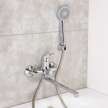 Смеситель для ванны ЦС-СМ 300-4 D35 М-43 плоский излив (Подольск) *1/8