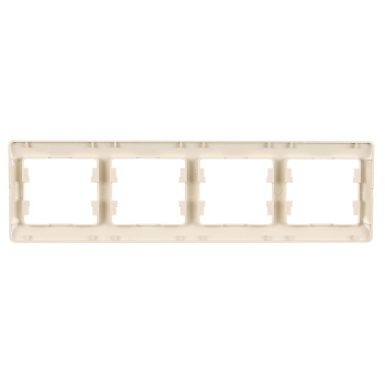 Рамка "Glossa" 4-м бежевый горизонтальная GSL000204 *1/15