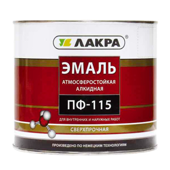 Эмаль ПФ-115 белая матовая 20 кг Лакра *1/33