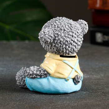 Копилка "Мишка Энди сидит" серый, 9х10х11см 9405750