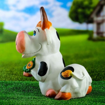 Садовая фигура "Корова с цветами" 30х34см 4855592 Садовая фигура "Корова с цветами" 30х34см 4855592