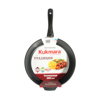 Сковорода алюм. а/приг.литая Kukmara "Традиция" d28см съемн.ручка с283а (Кукмор) *1/4