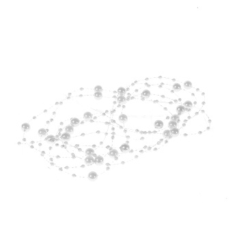 Бусы на ёлку 2м "Роса" d-7,5мм, Белый