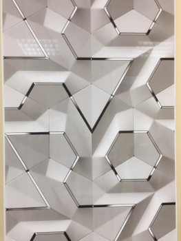 Панель ПВХ 2700х250 мм КронаПласт UNIQUE, 3D кода белая, 0.675 м²