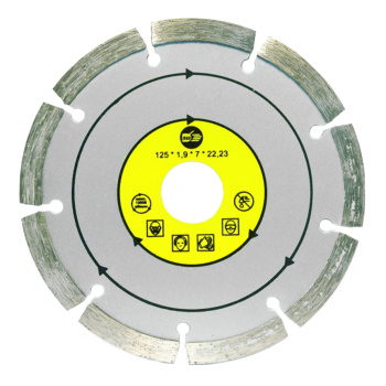 Диск алмазный 125*22,23*1,9мм сегментный по бетону/камню (6881020) "888" *1/50/100
