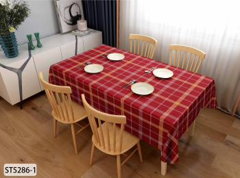 Клеёнка на тканевой основе "Print" "Шотландка" красн. шир.1,37м GW-21650 "Great Way" *20