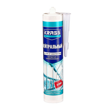 Герметик нейтральный 300 мл KRASS силиконовый, белый