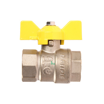 Кран шаровый 1/2" (Ø15) ГАЗОВЫЙ М/М бабочка GAZ LD Pride 47.15. (аналог ЖЗ48) *1/17