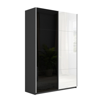 Шкаф-купе 2-х дверный Траст 1200х570х2300 (Серый диамант) Стекло *1