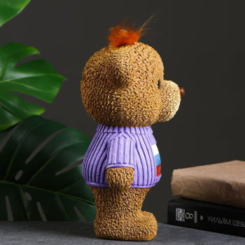 Копилка "Плюшевый мишка в свитере" флаг 15х18х28см  3865155