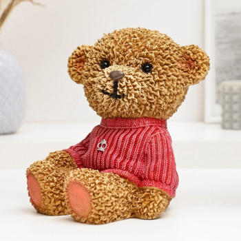 Копилка "Мишка в розовом свитере" 12х13х17см  4047911