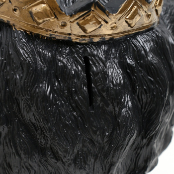 Копилка "Лев в короне" черный с золотом, 26см 7582709