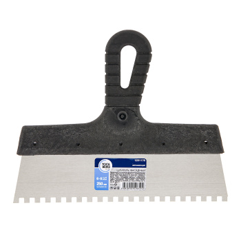 Шпатель фасадный нерж.сталь зубчат 250мм пласт.руч 6*6мм T4P(арт.1201176) *1/10/60 Шпатель фасадный нерж.сталь зубчат 250мм пласт.руч 6*6мм T4P(арт.1201176) *1/10/60