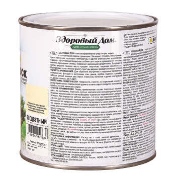 Средство для защиты древесины Здоровый дом, 0,8 л, бесцветный