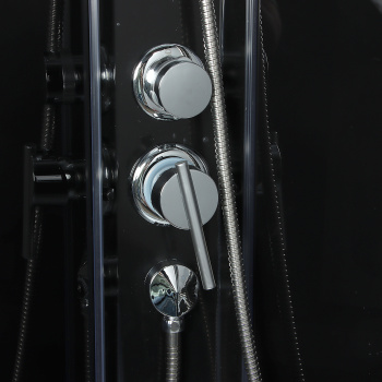 Кабина душевая 90*90*232 Топ B, поддон средний, стекло прозрачное, стенка черная(7уп+сифон D50мм) Кабина душевая 90*90*232 Топ B, поддон средний, стекло прозрачное, стенка черная(7уп+сифон D50мм)