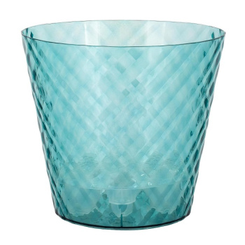 Кашпо пластм. "Manhattan Cristallo" 1,6л d верха 160мм h146мм со вставкой Изум.вода IG671110100*1/20