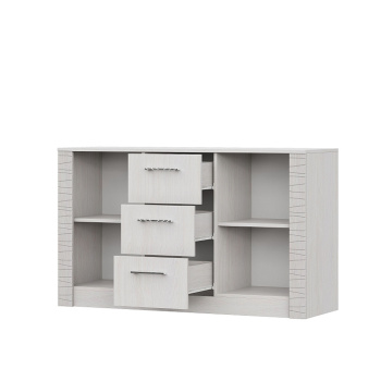 Модульная система "Гамма 20" Комод 3 ящика двухстворчатый Серия 4 (Ясень анкор светлый/Сандал св )*1