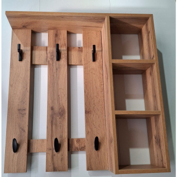 Вешалка настенная №3 ДУБ ВОТАН 724х700х170 BROZEX-WOOD*1