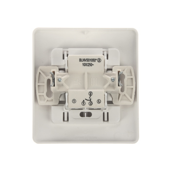 Выключатель "BLANCA" СП 2кл. белый 10А 250В BLNVS010501 *10/60