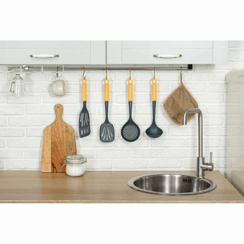 Ложка разливательная-половник пластм. "Fiesta" дл.330мм Желтый арт.434279906 ("Бытпласт") *1/12