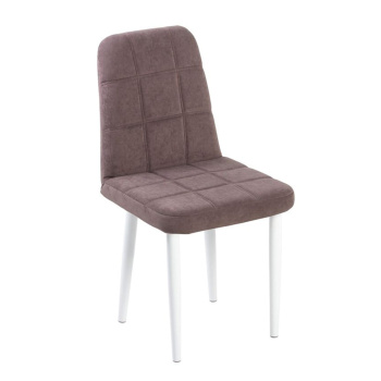 Стул АВИНЬОН 400x380xh930 Парма 1004 Какао+металл.каркас фантом Белый *4