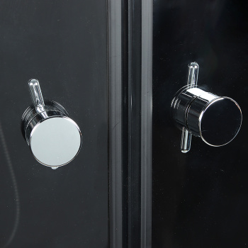 Кабина душевая 90*90*232 Топ B, поддон средний, стекло прозрачное, стенка черная(7уп+сифон D50мм) Кабина душевая 90*90*232 Топ B, поддон средний, стекло прозрачное, стенка черная(7уп+сифон D50мм)