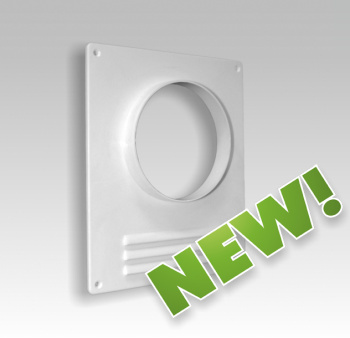 Площадка торцевая для воздуховода круглая Ø100мм 180х250мм 100ПТПР (решетка, фланец) *1/22