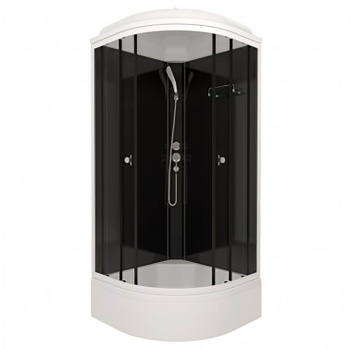 Кабина душевая 90*90*232 Топ B, поддон средний, стекло прозрачное, стенка черная(7уп+сифон D50мм) Кабина душевая 90*90*232 Топ B, поддон средний, стекло прозрачное, стенка черная(7уп+сифон D50мм)
