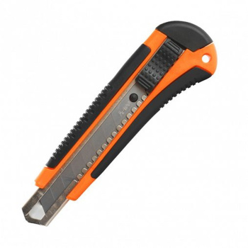 Нож строительный 18мм корпус двухкомпонентный направл.металл автофиксация СКА-182 PATRIOT *1