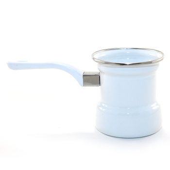 Турка стальн. эмалир. 0,4л d90мм дл.пл.ручка, обод.нерж. без деколи С-4103АП *1/6 Турка стальн. эмалир. 0,4л d90мм дл.пл.ручка, обод.нерж. без деколи С-4103АП *1/6